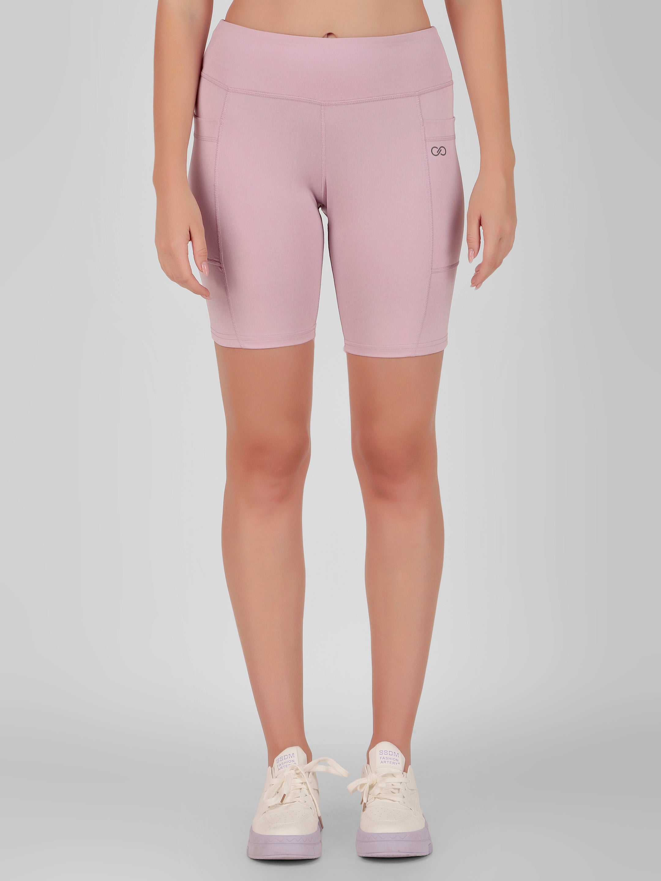 Creeluxe Fierce Light Pink Pocket Women's Shorts