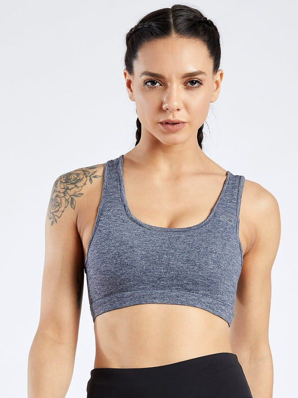 Essential Grey Marl Hardcore Sports Bra